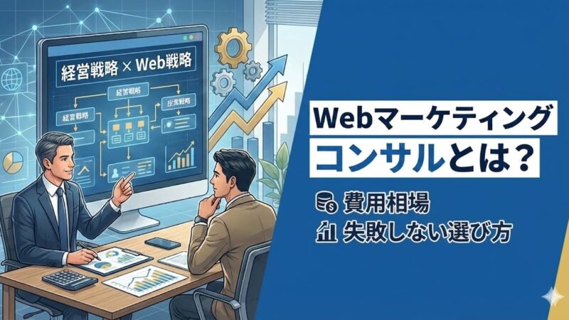 Webマーケティングコンサルとは？費用相場や失敗しない選び方を解説