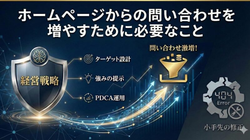 ホームページからの問い合わせを増やすために必要なこと