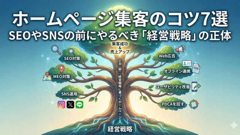 ホームページ集客のコツ7選｜SEOやSNSの前にやるべき「経営戦略」